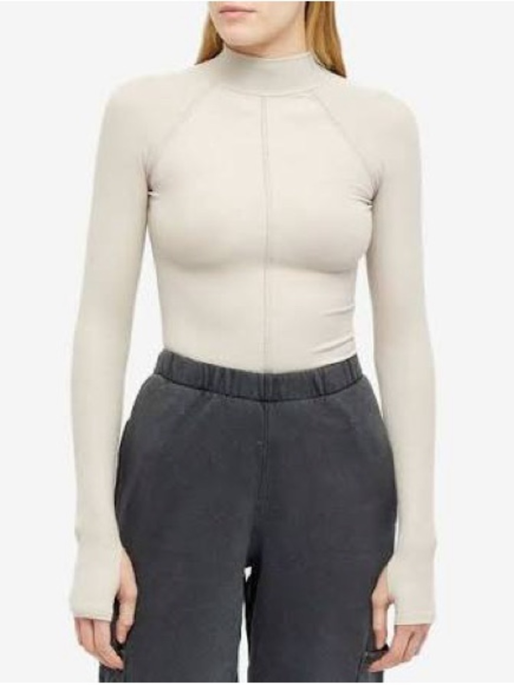 Joah brown mock neck long sleeve size small / medium